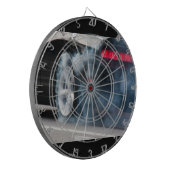 Black car burnout dartbord (Voorkant Links)