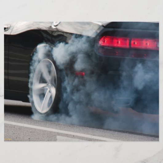 Black car burnout flyer (Achterkant)
