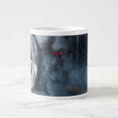 Black car burnout grote koffiekop (Voorkant)