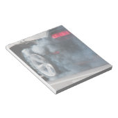 Black car burnout notitieblok (Schuin)