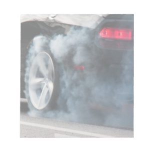 Black car burnout notitieblok