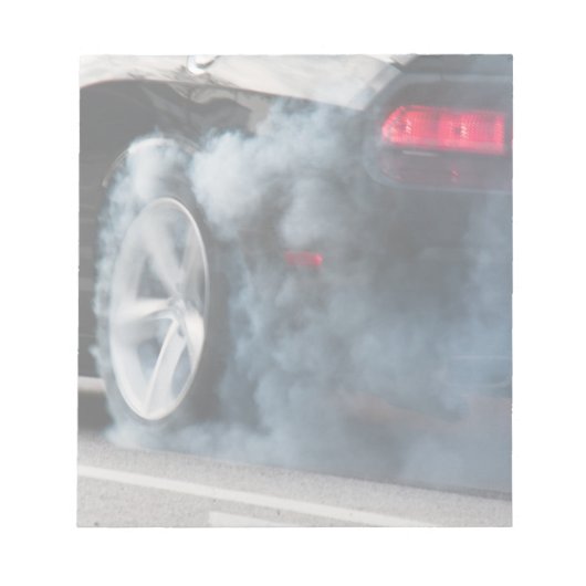 Black car burnout notitieblok (Voorkant)