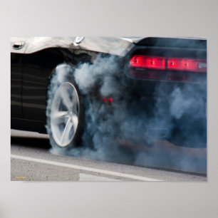 Black car burnout poster