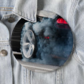 Black car burnout ronde button 6,0 cm (In situ)