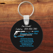 Black Car Detail Pressure Power Washing Sleutelhanger (Voorkant)