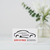 Black Car Logo, Driving School, Instructor Visitekaartje (Staand voorkant)