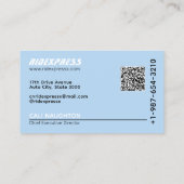 Black Car Rental Service Blauw Visitekaartje (Achterkant)