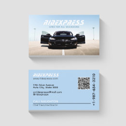 Black Car Rental Service Blauw Visitekaartje