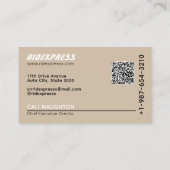 Black Car Rental Service Bruin Visitekaartje (Achterkant)