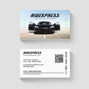 Black Car Rental Service Wit Visitekaartje