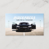 Black Car Rental Service Zwart Visitekaartje (Voorkant)