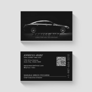 Black Car Rental Service Zwart Visitekaartje