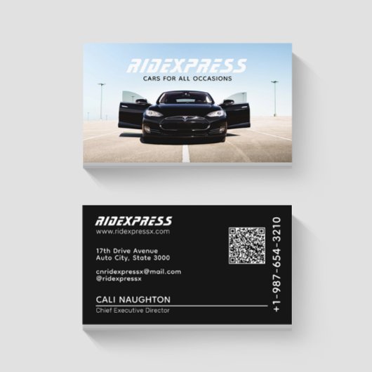 Black Car Rental Service Zwart Visitekaartje