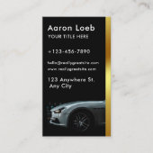 Black Carbon Fiber Gold Huur een luxe auto Chauffe Visitekaartje (Voorkant)