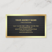 Black Carbon Fiber privédetective Visitekaartje (Achterkant)