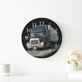 Black Cargo Truck Art Wall Clock Grote Klok (Huis)