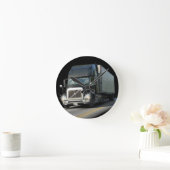 Black Cargo Truck Art Wall Clock Ronde Klok (Huis)