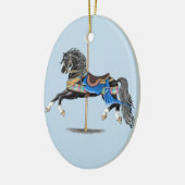 Black Carousel Horse Keramisch Ornament (Links)
