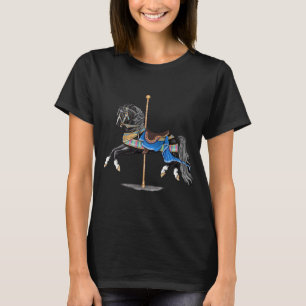 Black Carousel Horse T-shirt