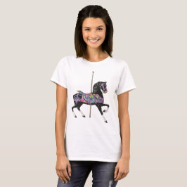 Black Carousel Horse T-shirt