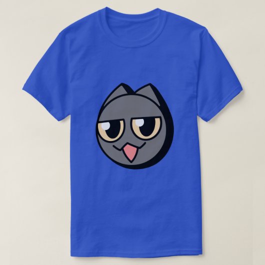 Black Cartoon Cat T-shirt (Design voorkant)