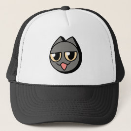 Black Cartoon Cat Trucker Pet