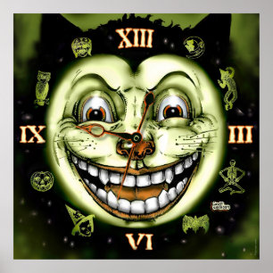 Black Cat 13-klokhalloween Poster