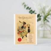 Black Cat 1 , Vintage Poster Briefkaart (Staand voorkant)