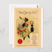 Black Cat 1 , Vintage Poster Briefkaart (Voorkant / Achterkant)