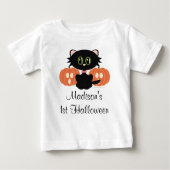 Black Cat 1st Halloween T-Shirt (Voorkant)