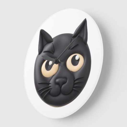 Black Cat 3D geïnspireerd Grote Klok (Hoek)