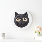 Black Cat 3D geïnspireerd Grote Klok (Huis)