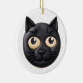 Black Cat 3D geïnspireerd Keramisch Ornament (Rechts)