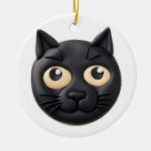 Black Cat 3D geïnspireerd Keramisch Ornament (Voorkant)
