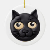 Black Cat 3D geïnspireerd Keramisch Ornament (Achterkant)