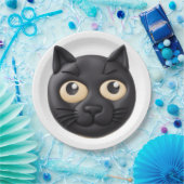 Black Cat 3D geïnspireerd Papieren Bordje (Feest)
