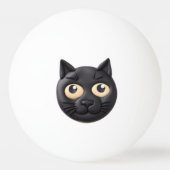 Black Cat 3D geïnspireerd Pingpongbal (Voorkant)
