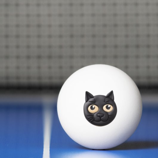 Black Cat 3D geïnspireerd Pingpongbal (Net)