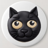 Black Cat 3D geïnspireerd Ronde Button 6,0 Cm (Voorkant)