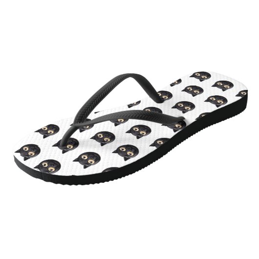 Black Cat 3D geïnspireerd Teenslippers (Schuin)