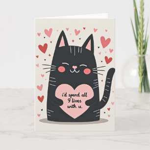 Black Cat 9 Levens Liefde Kaart