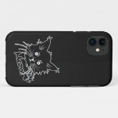 Black Cat aangepaste iPhone case (Achterkant (horizontaal))