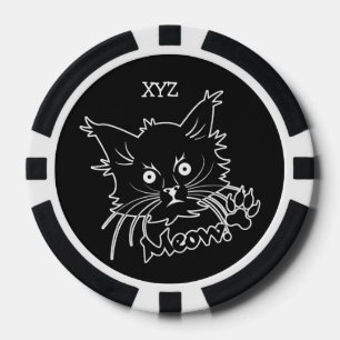 Black Cat aangepaste poker chips