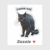 Black Cat – Aangepaste tekst & gesneden vinyl Stic Sticker (Vel)