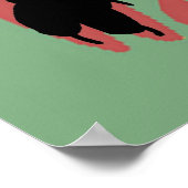 Black Cat Abstract Poster (Hoek)