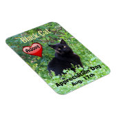 Black Cat Adoption Appreciation Day Magnet Magneet (Rechterzijde)