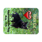 Black Cat Adoption Appreciation Day Magnet Magneet (Horizontaal)
