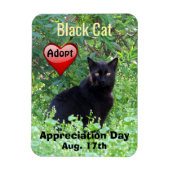 Black Cat Adoption Appreciation Day Magnet Magneet (Verticaal)