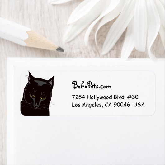 Black Cat adresetiketten Etiket (Insitu)