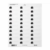 Black Cat Adresetiketten Etiket (Full Sheet)